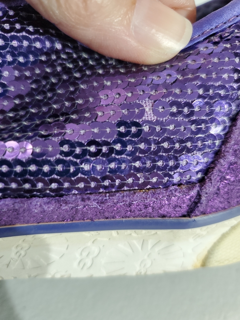 UGG Sz 10 Purple Glitter Slip-On Women’s Sneakers - Picture 13 of 14